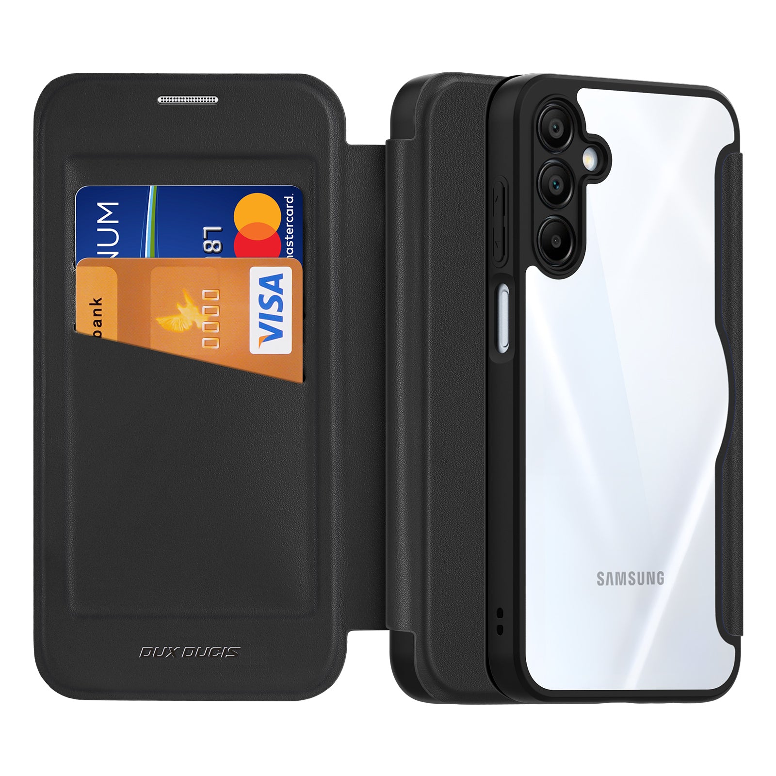 For Samsung Galaxy A16 4G / Galaxy A16 5G Case DUX DUCIS Skin X Pro Series Leather Flip Cover Stand with Card Slots - Black For Samsung Galaxy A16 4G / Galaxy A16 5G Case DUX DUCIS Skin X Pro Series Leather Flip Cover Stand with Card Slots - Black